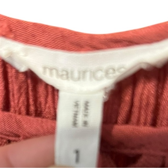 🟣Maurices Rust Red Off-Shoulder Tank Top – Size 1X - Picture 4 of 4